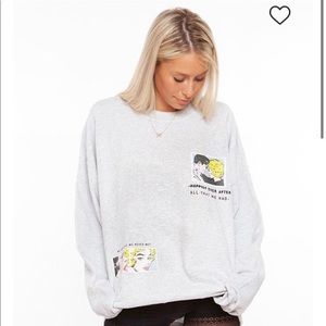 Boys Lie ever after gray crew neck